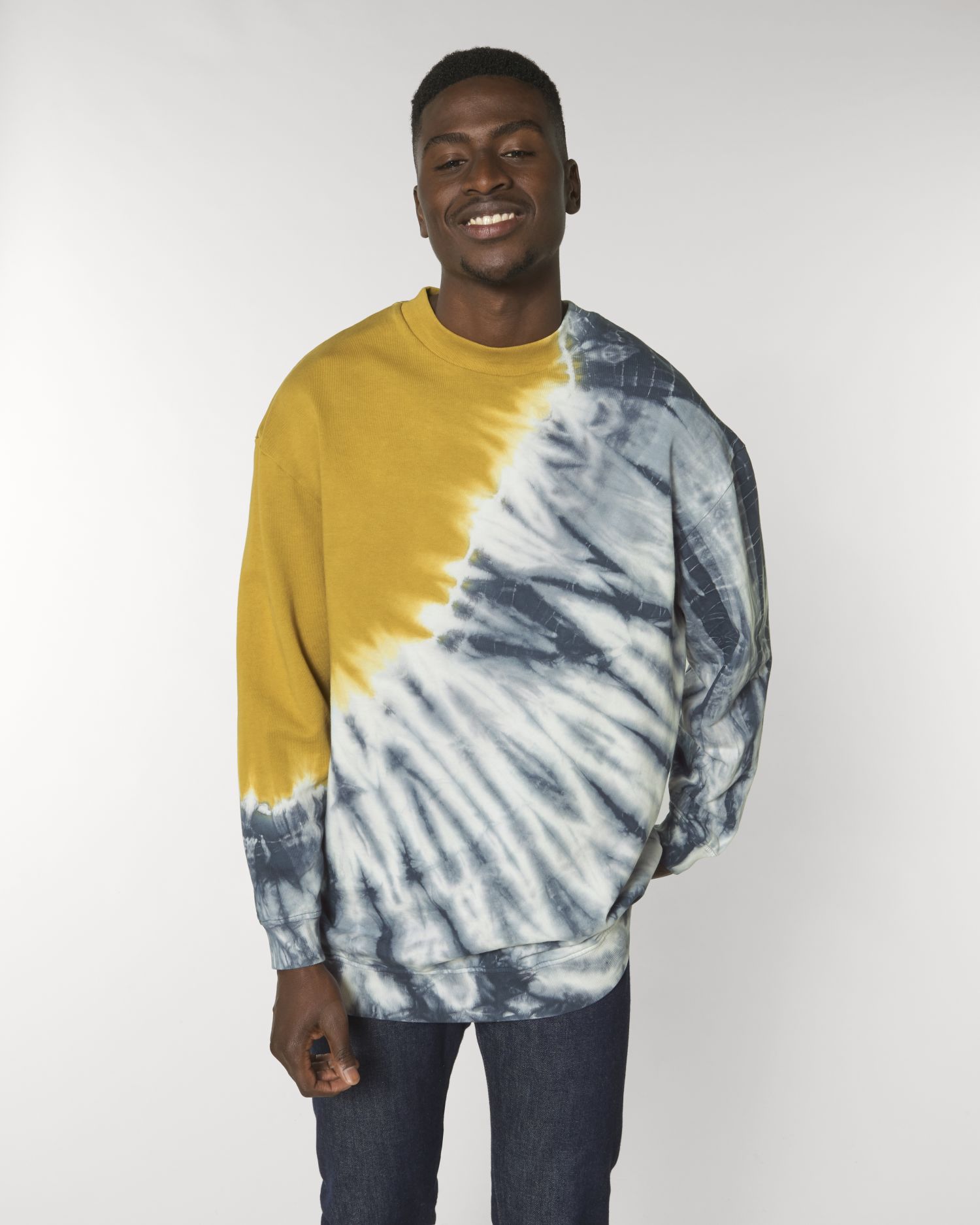 tie&dye india ink grey/ochre