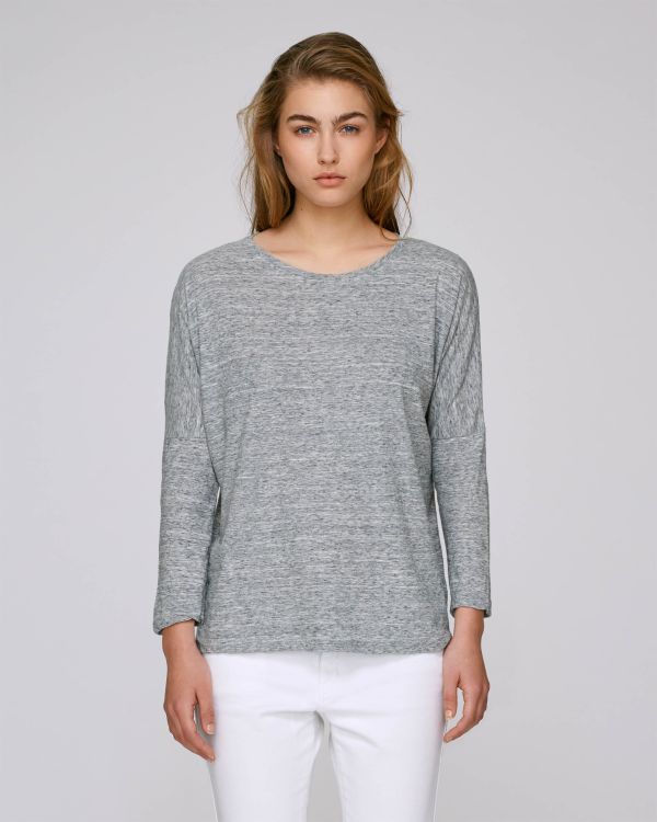 slub heather grey