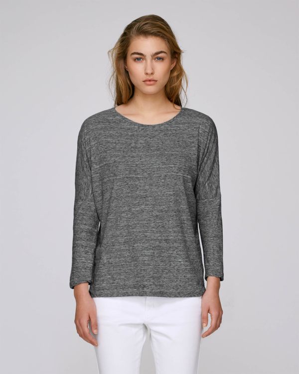 slub heather steel grey