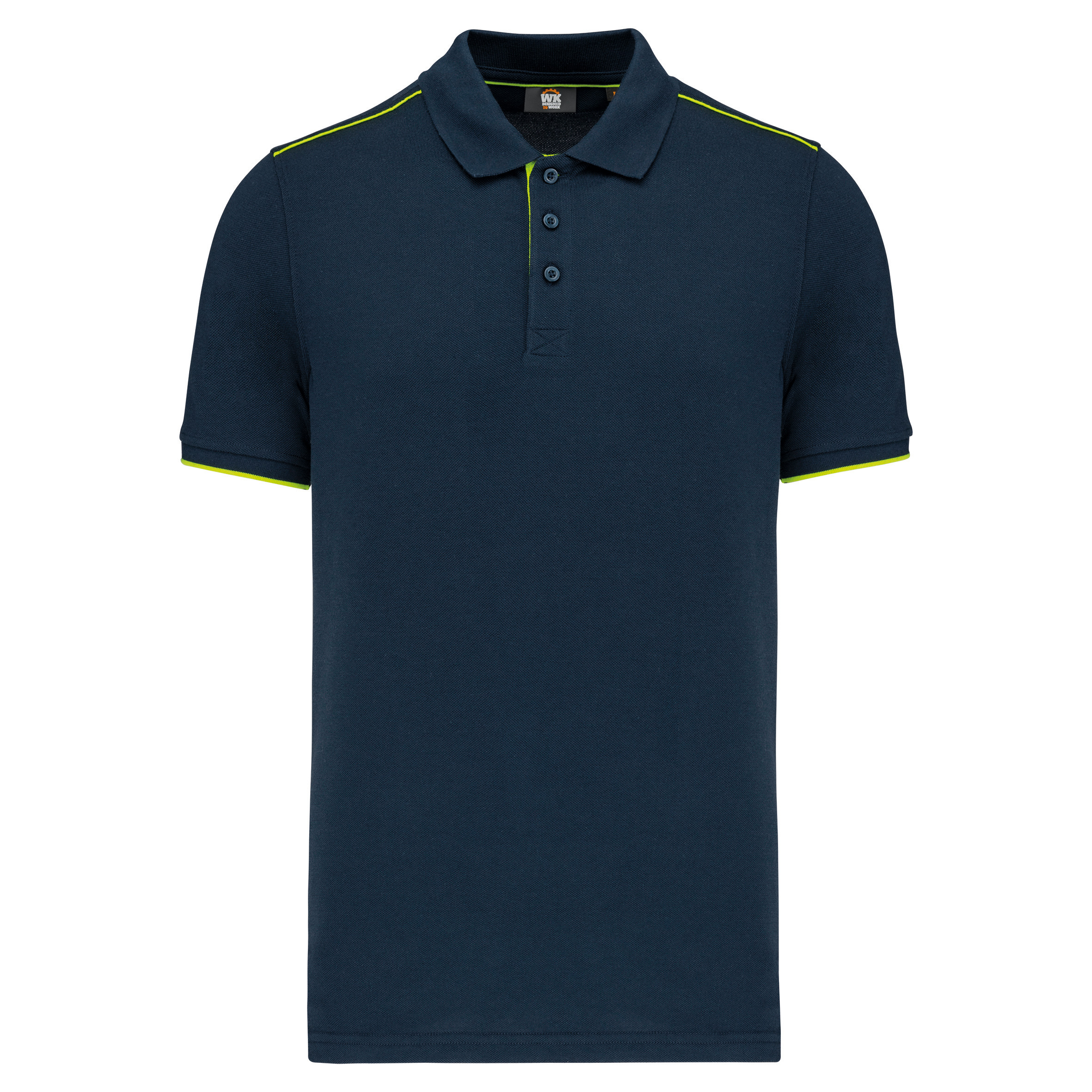 navy/fluorescent yellow
