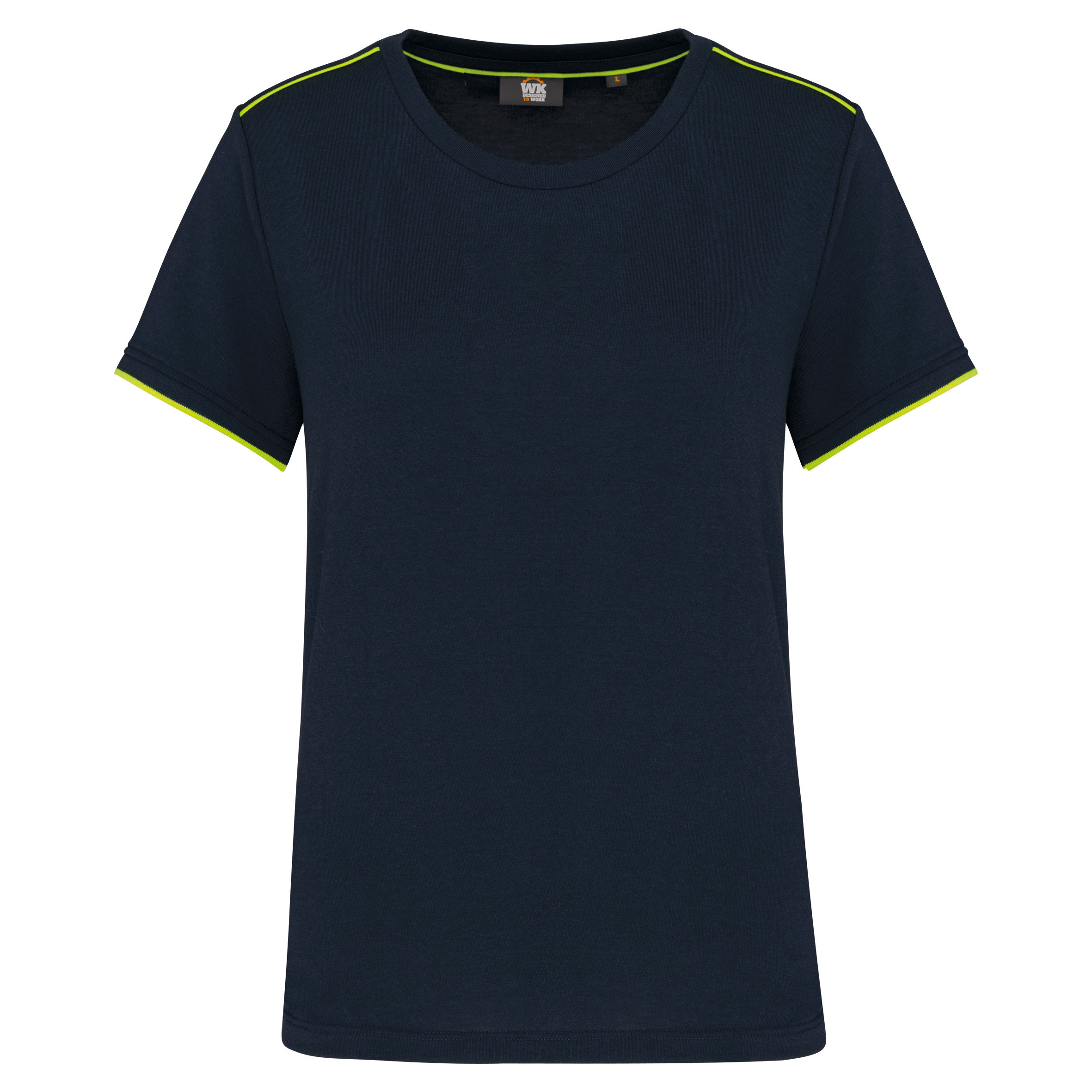 navy/fluorescent yellow