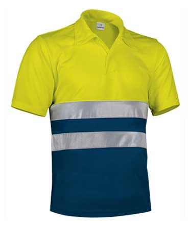 amarillo fluor-azul marino