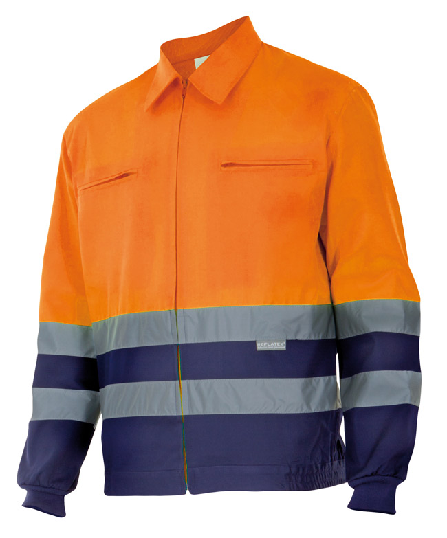 Naranja flúor/Azul marino