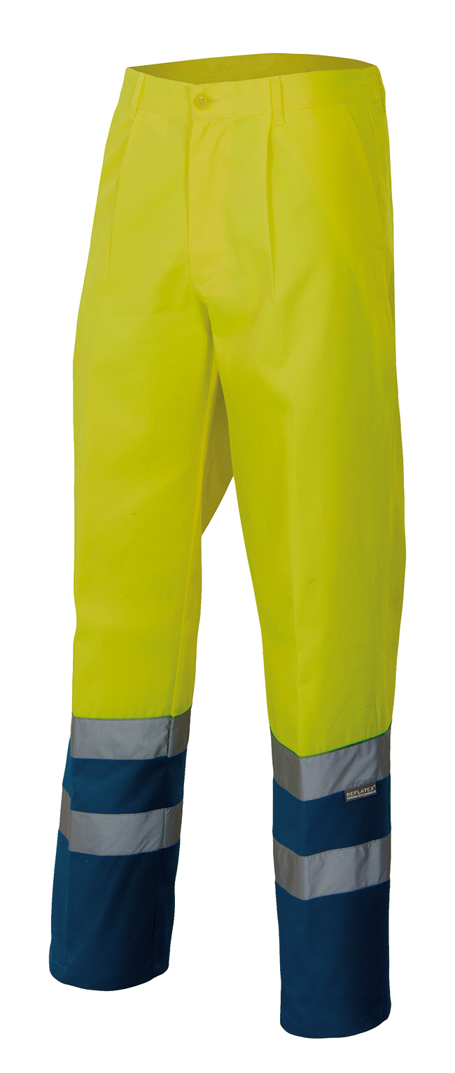 Amarillo flúor/Azul marino